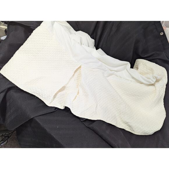 WEST POINT STEVENS! SET! SUPERB CREAM MINI WAFFLED DUVET COVER & BEDSKIRT! FL/QN - Picture 12 of 16